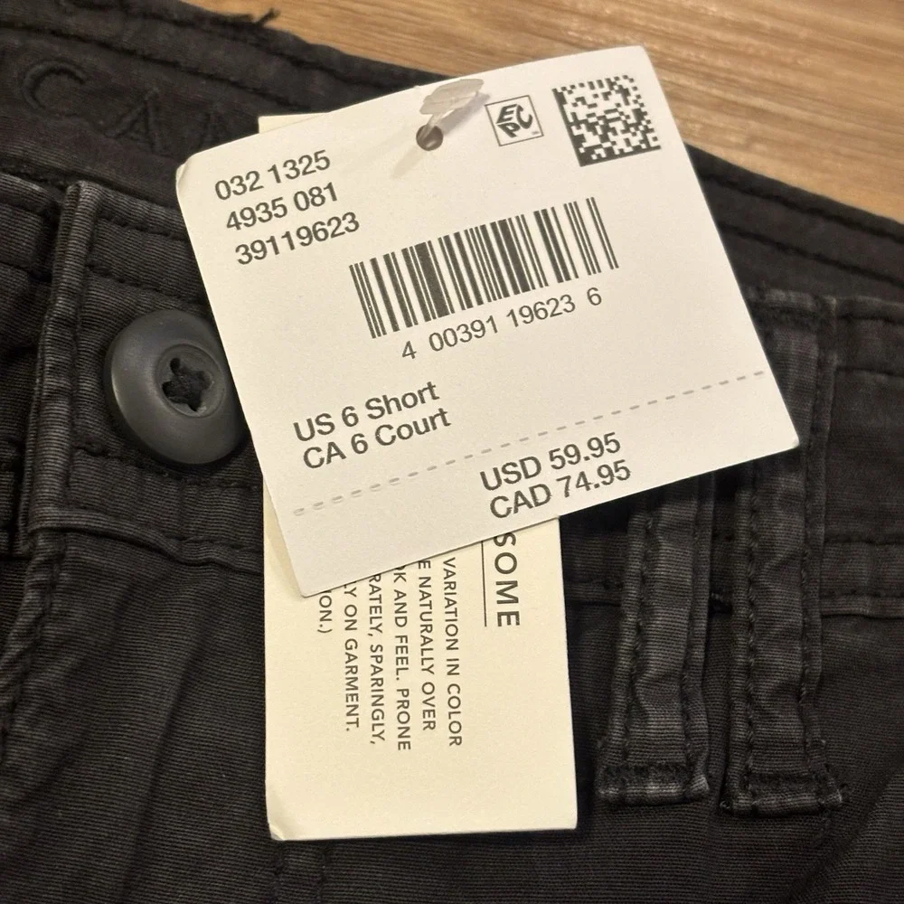American Eagle Cargo Pants Women's 6 Short Wide Leg Black Baggy Utility Stretch - Picture 3 of 16